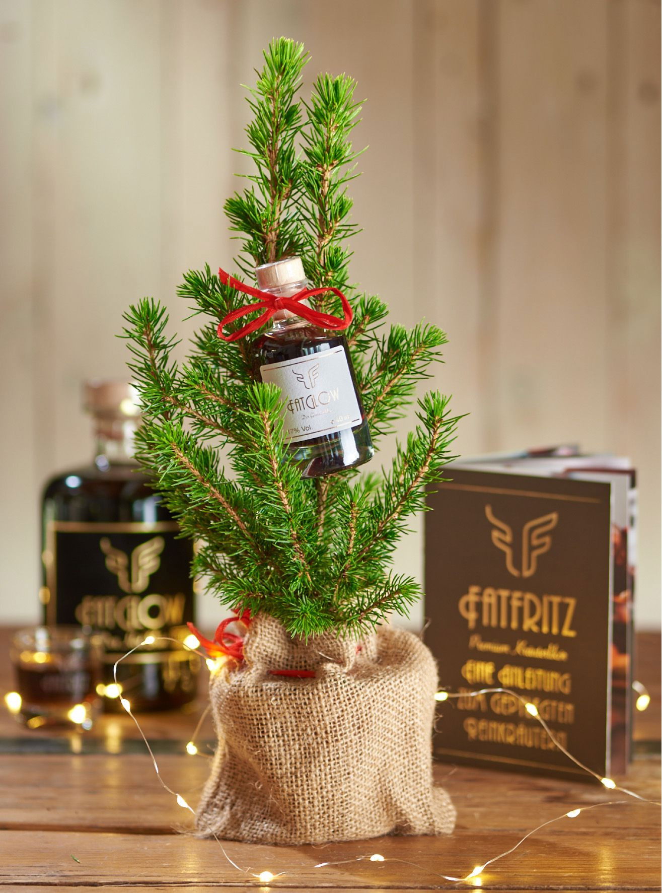 Edle Fichte mit FatGlow Glühweinlikör - Zuckerhutfichte mit exklusivem ...